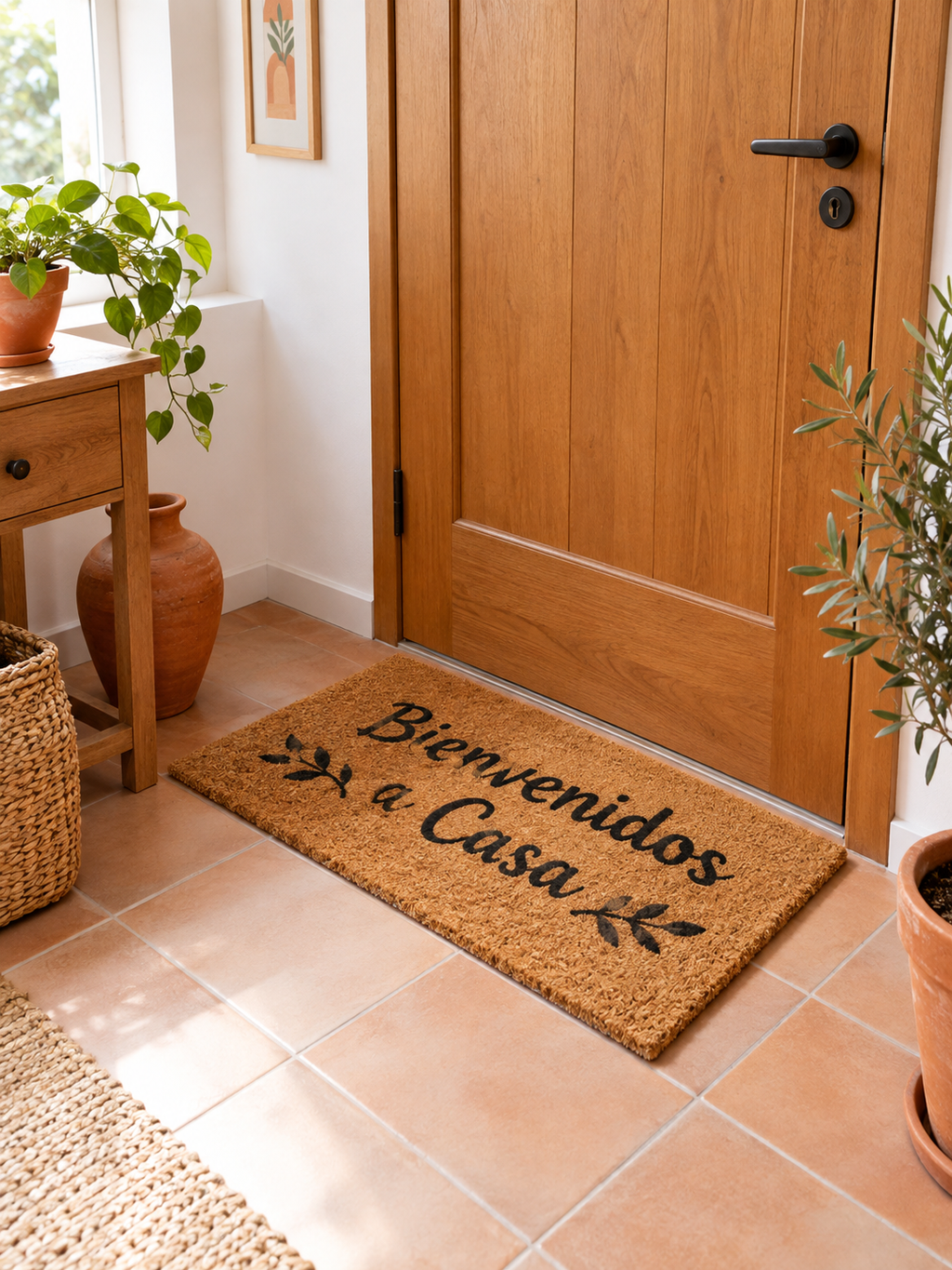 Felpudo de Coco Bienvenidos a Casa en ambiente - MADRITERA