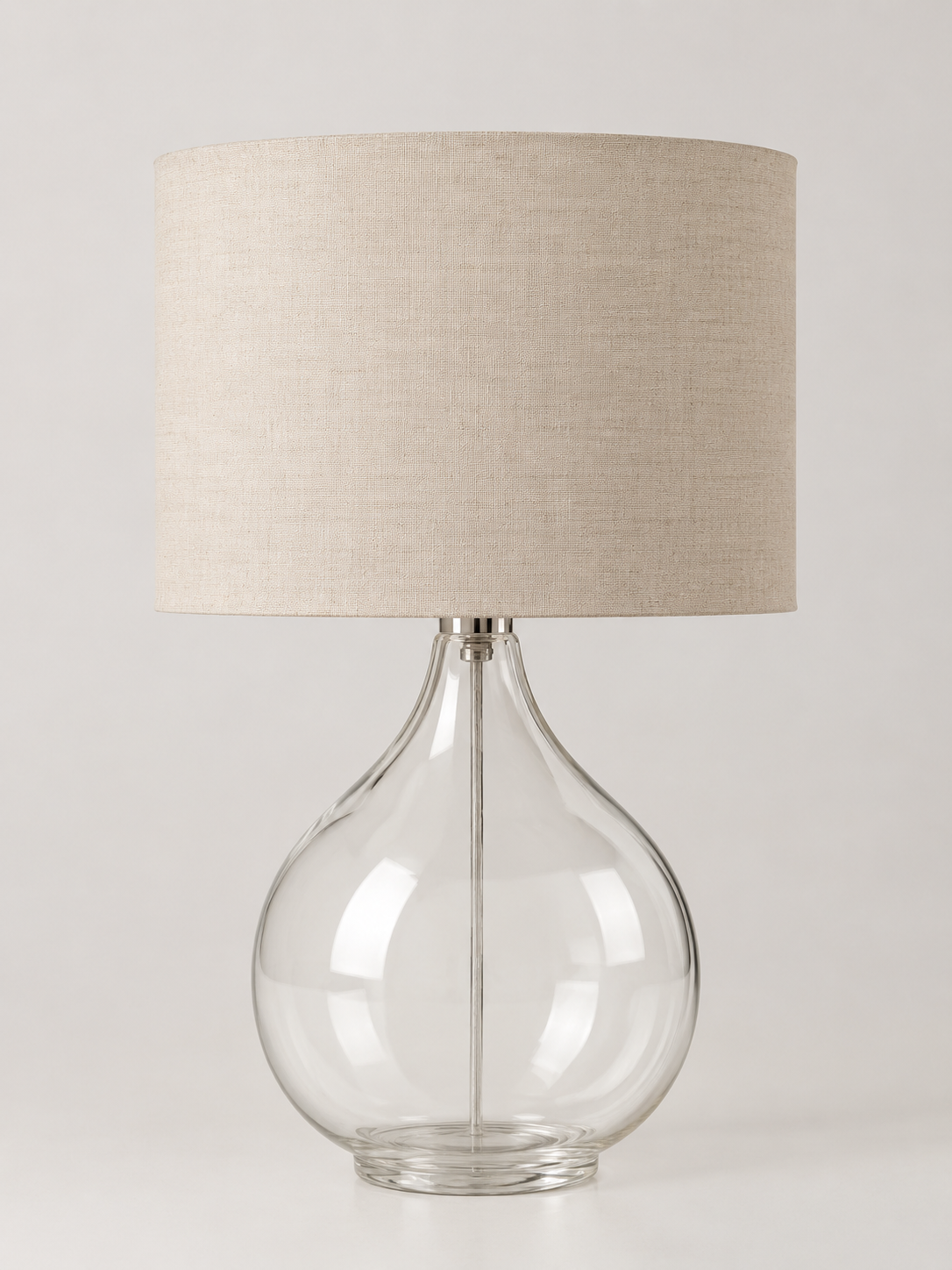 Lámpara de Mesa de Cristal Transparente - MADRITERA