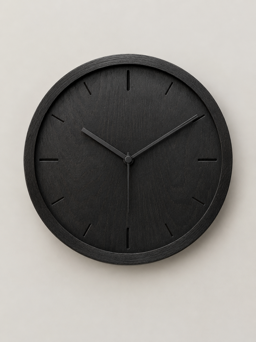 Reloj de Pared de Madera Negro - MADRITERA