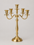 Candelabro Dorado de Metal 5 Brazos - MADRITERA