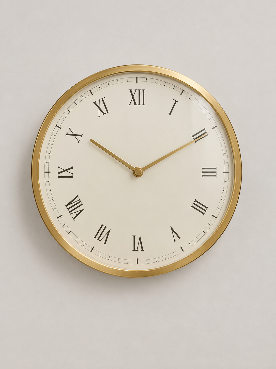 Reloj de Pared Números Romanos Dorado - MADRITERA