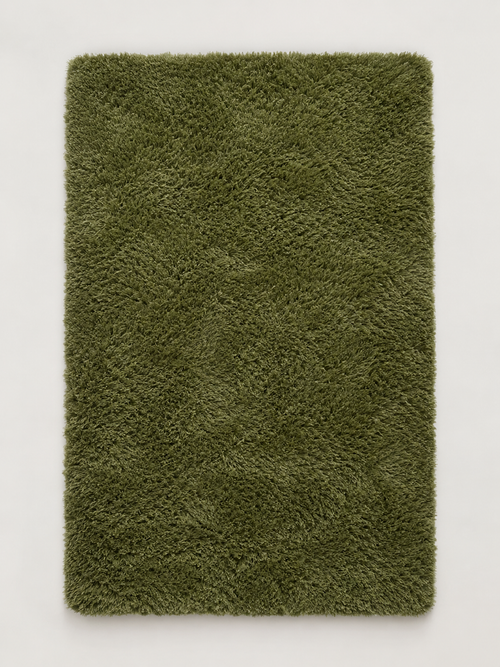 Alfombra de Pelo Largo Verde Oliva - MADRITERA