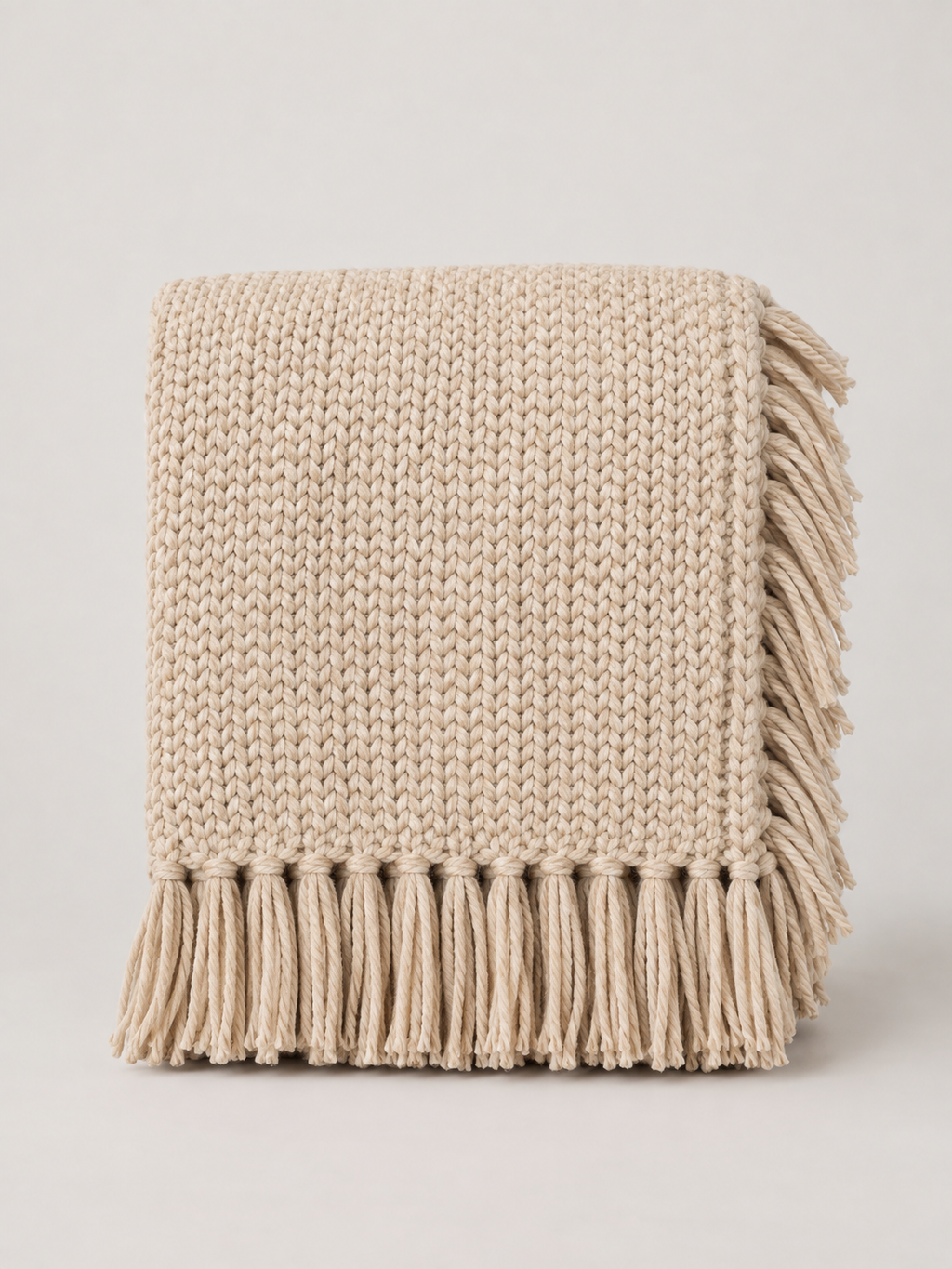 Manta de Punto Beige - MADRITERA