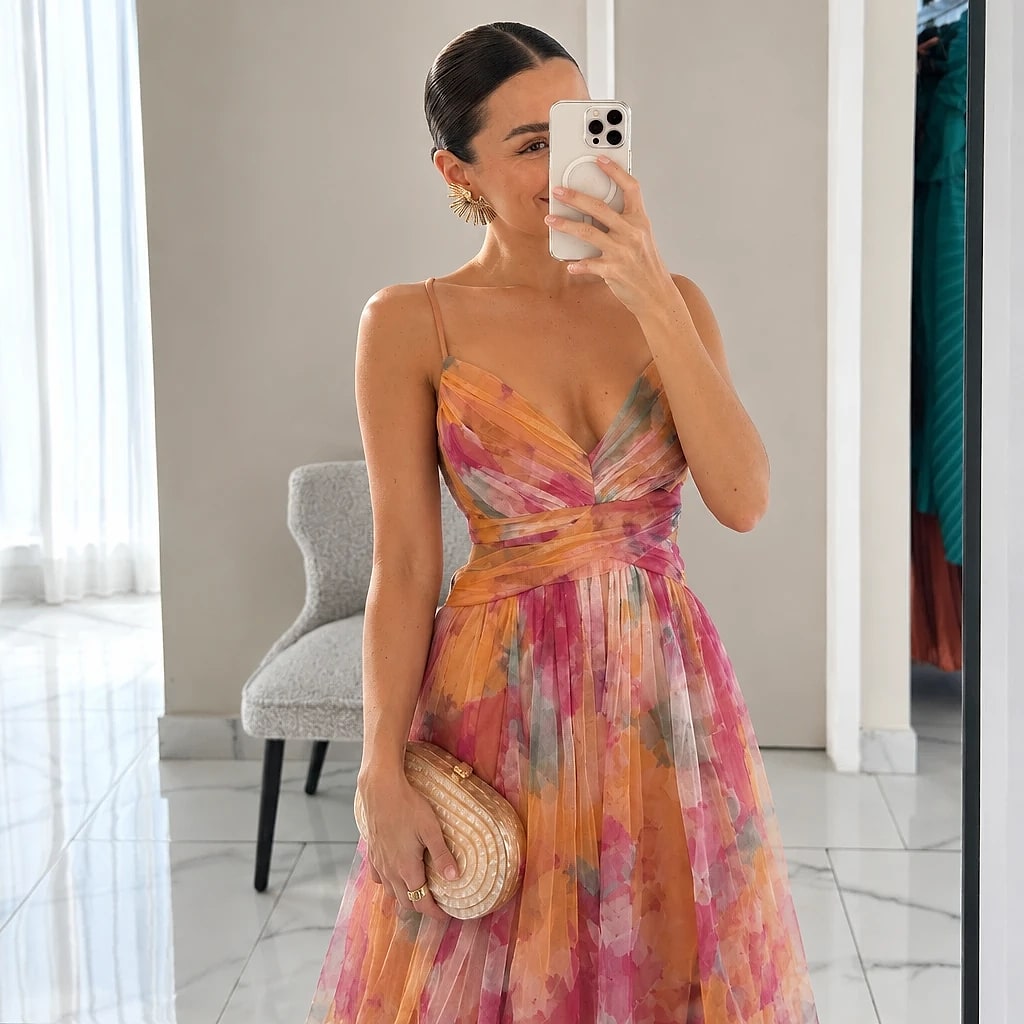 Floravia – Vestido Maxi Floral Elegante