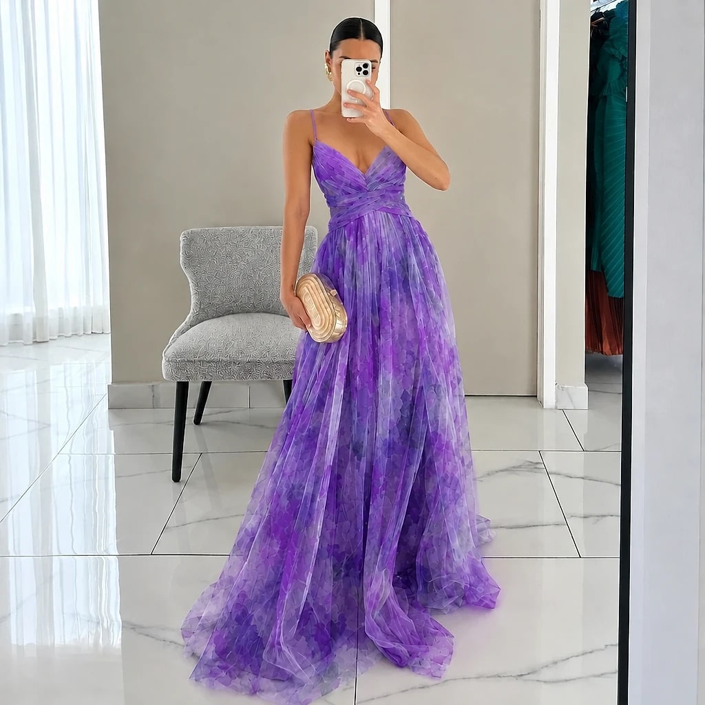 Floravia – Vestido Maxi Floral Elegante