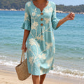 Floreva – Vestido Floral Lino Verano