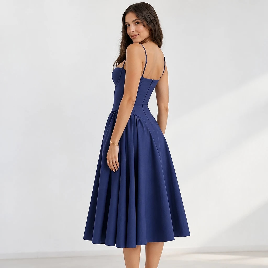 Floreva – Vestido Midi Corsé