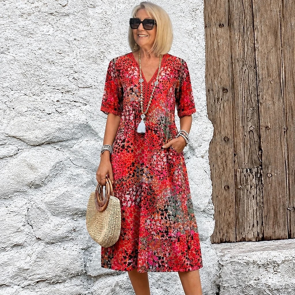 Floriva – Vestido Floral Mujer Elegante