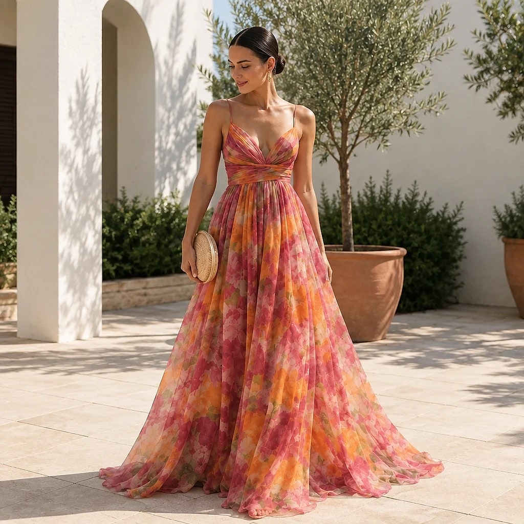 Floriven – Vestido Largo Floral