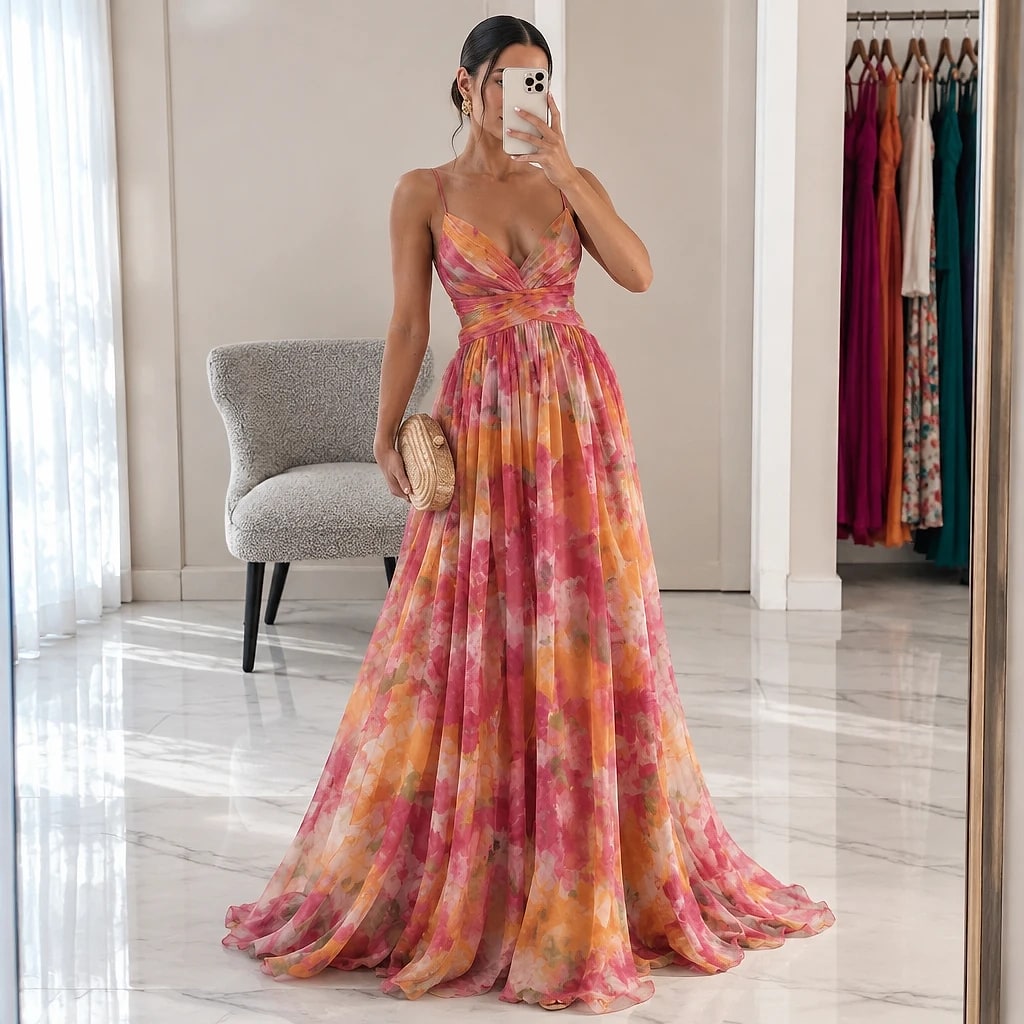 Floriven – Vestido Largo Floral