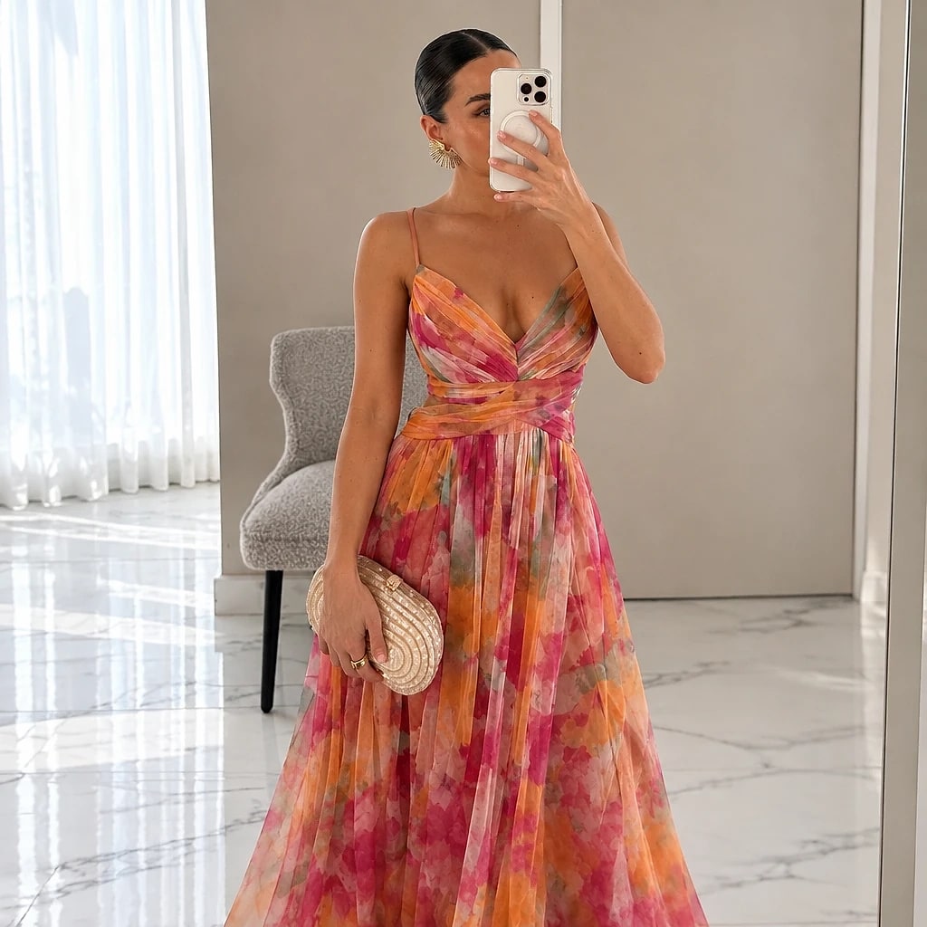 Floriven – Vestido Largo Floral
