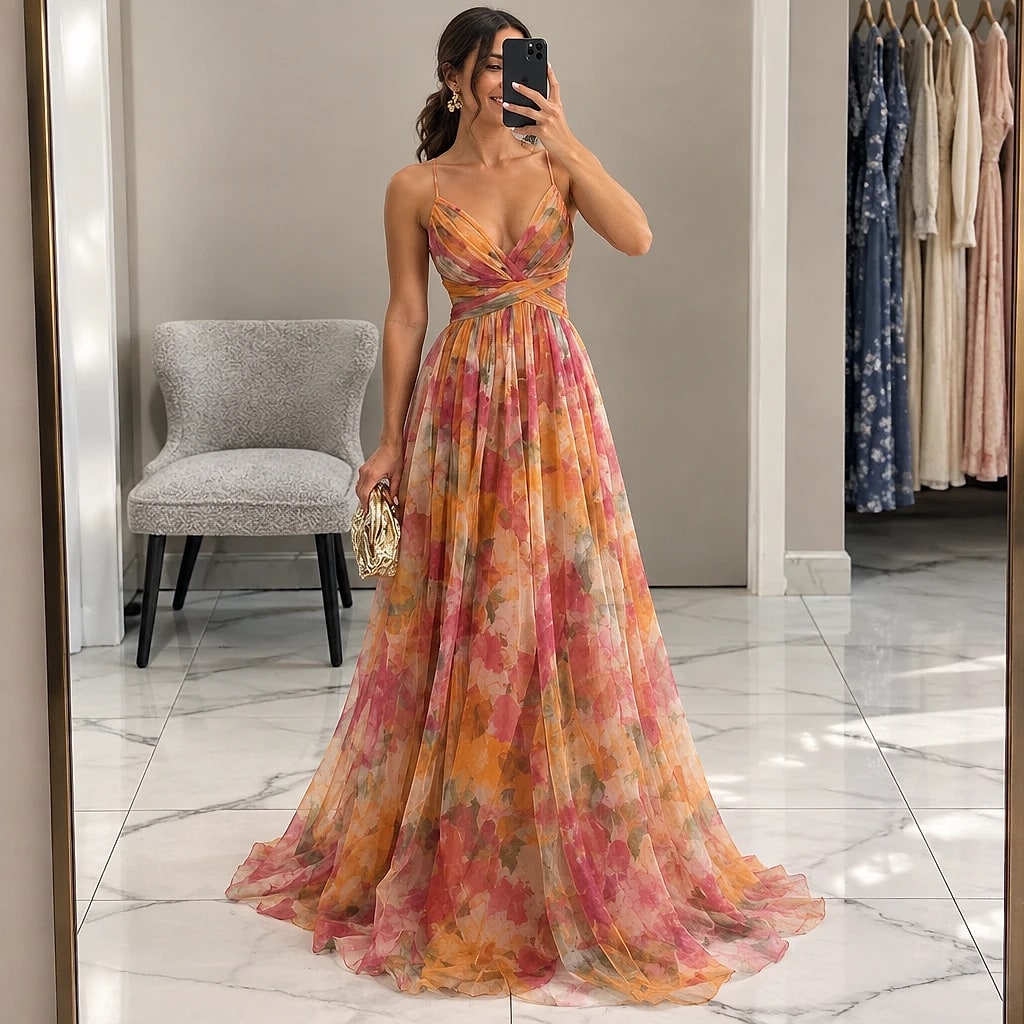 Floriven – Vestido Largo Floral