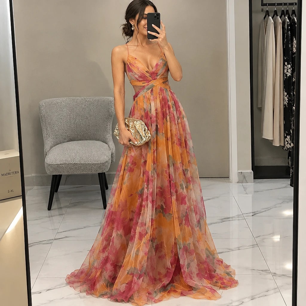 Floriven – Vestido Largo Floral