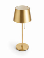 Lámpara de Mesa de Metal Dorado