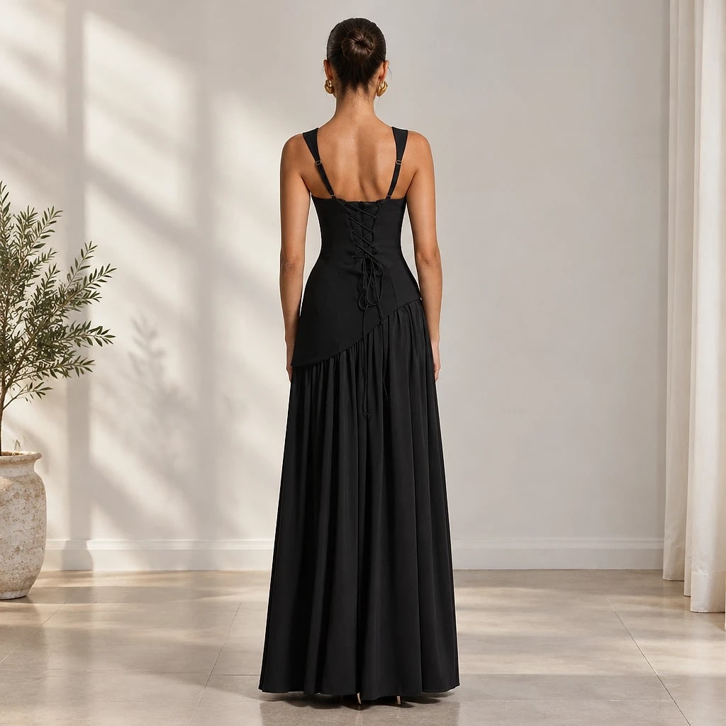 Isavela – Vestido Largo Elegante Sin Mangas