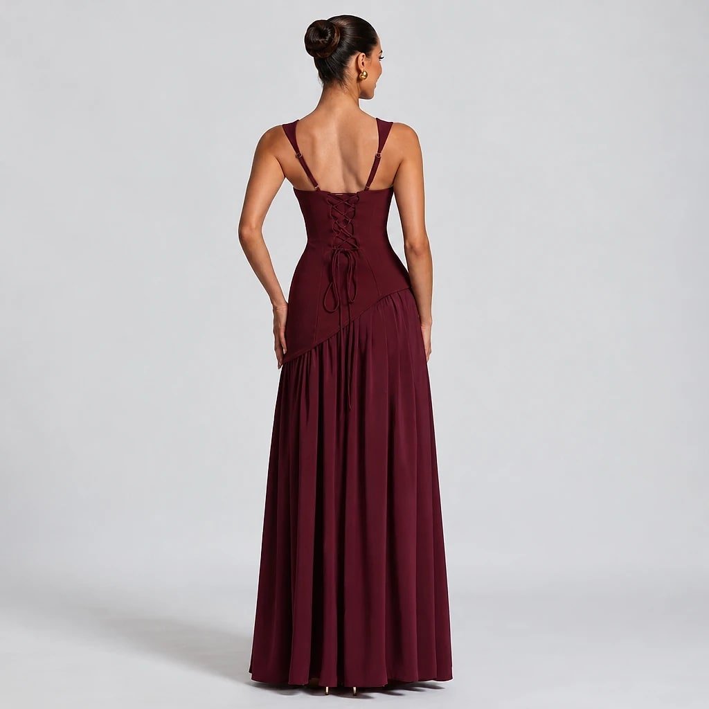 Isavela – Vestido Largo Elegante Sin Mangas