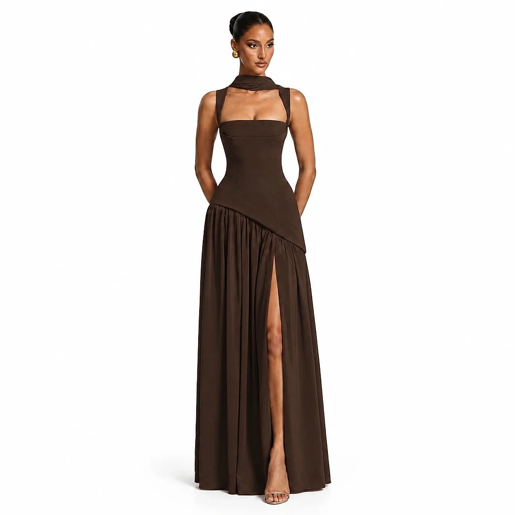 Isavela – Vestido Largo Elegante Sin Mangas