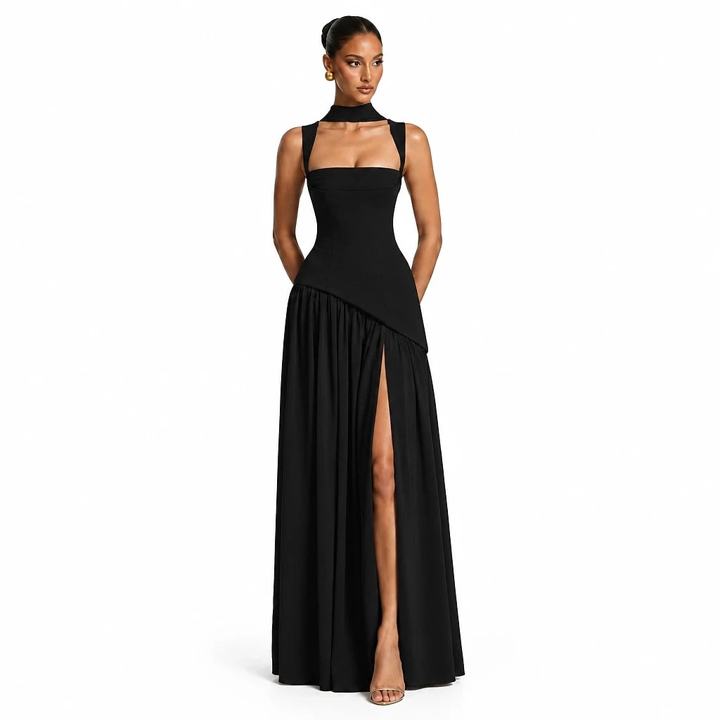 Isavela – Vestido Largo Elegante Sin Mangas
