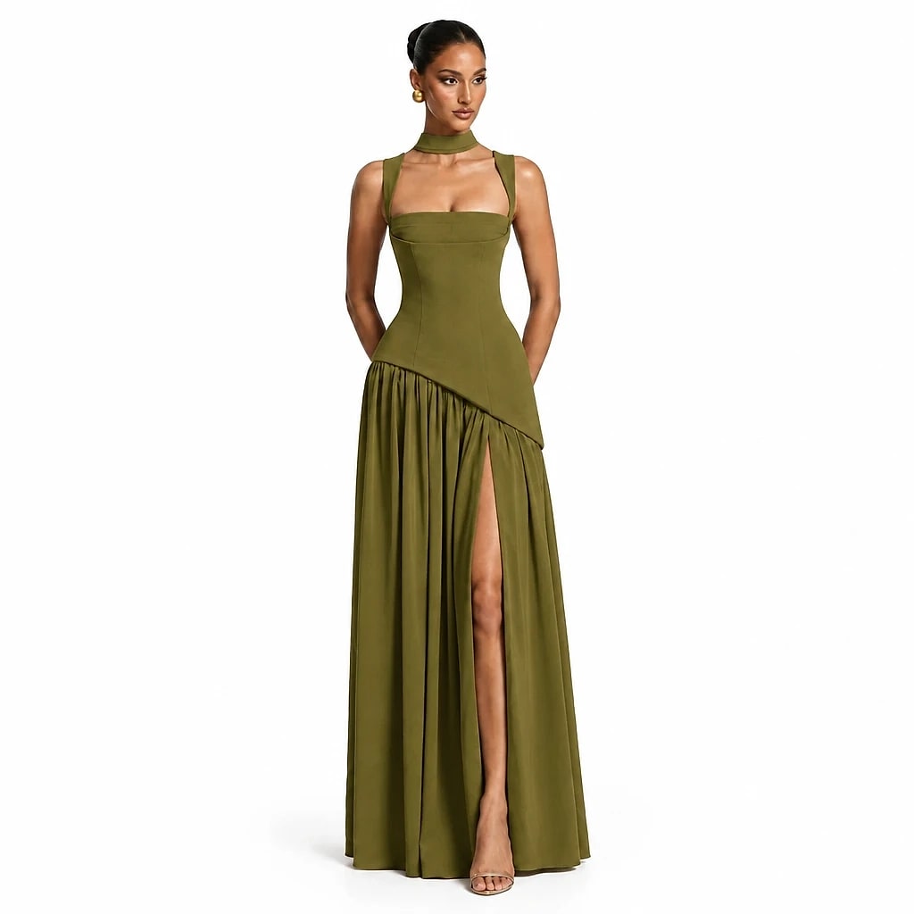 Isavela – Vestido Largo Elegante Sin Mangas