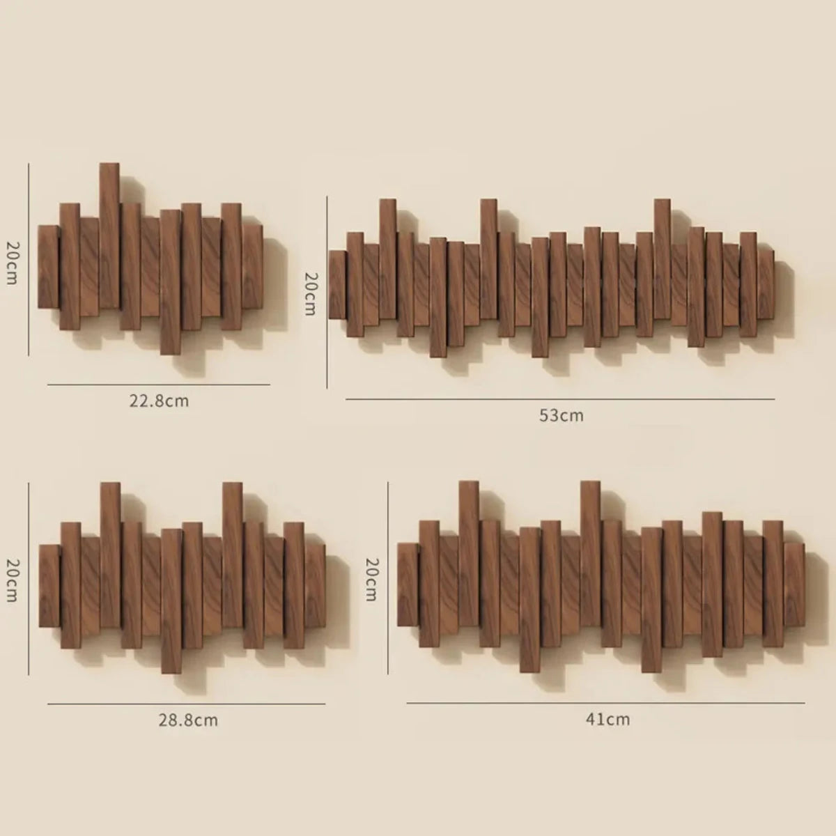 Perchero de pared Piano de madera - Chaquetas y abrigos
