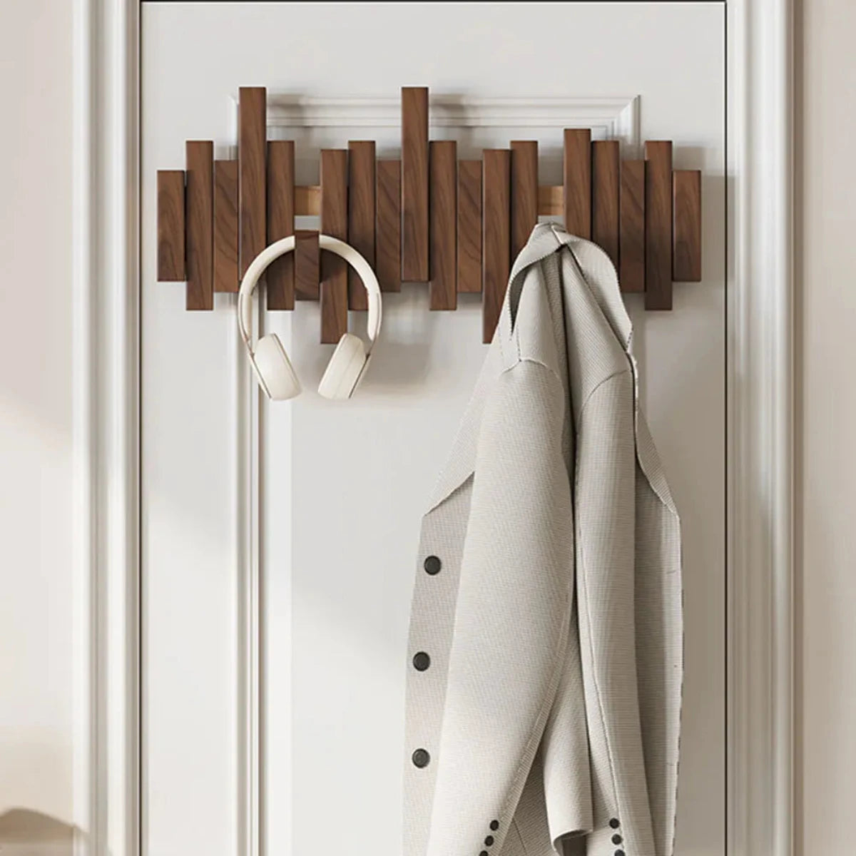 Perchero de pared Piano de madera - Chaquetas y abrigos