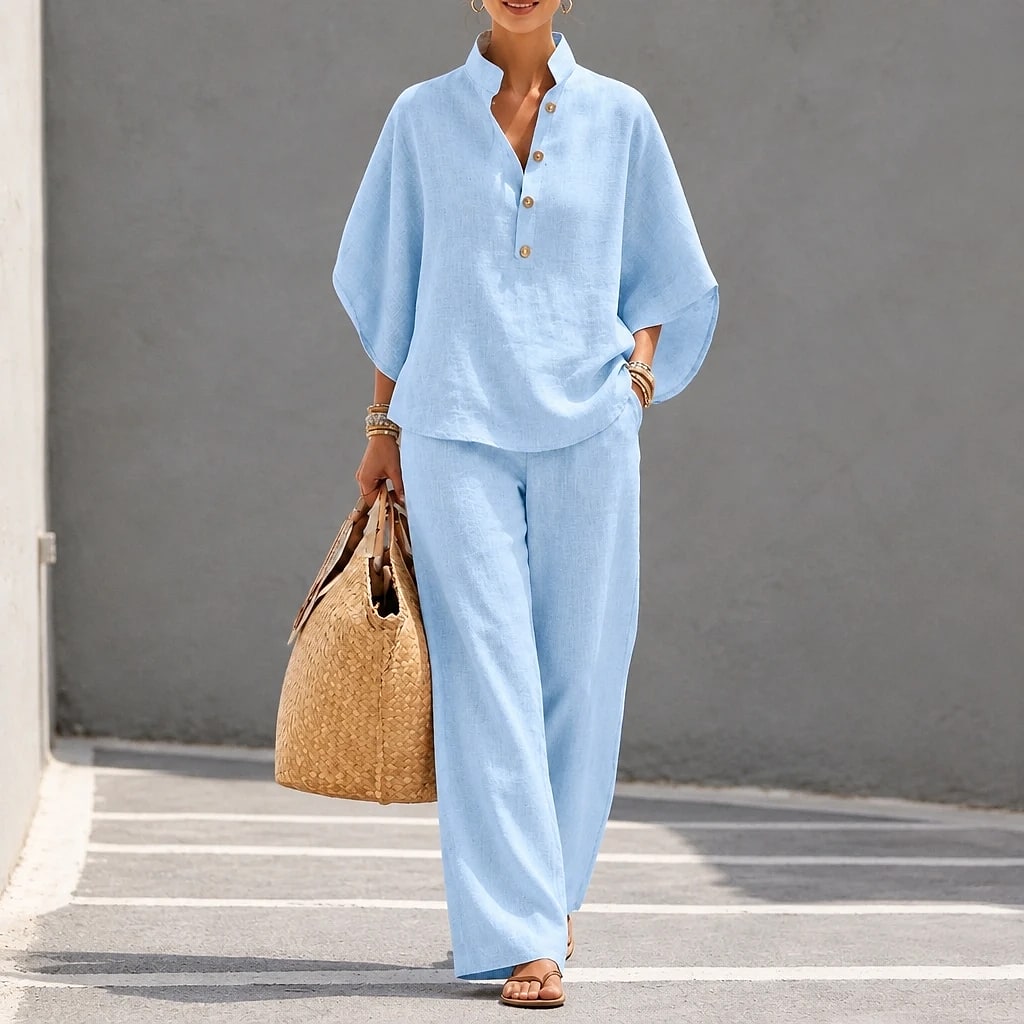 Linaura – Conjunto Mujer Algodón Lino