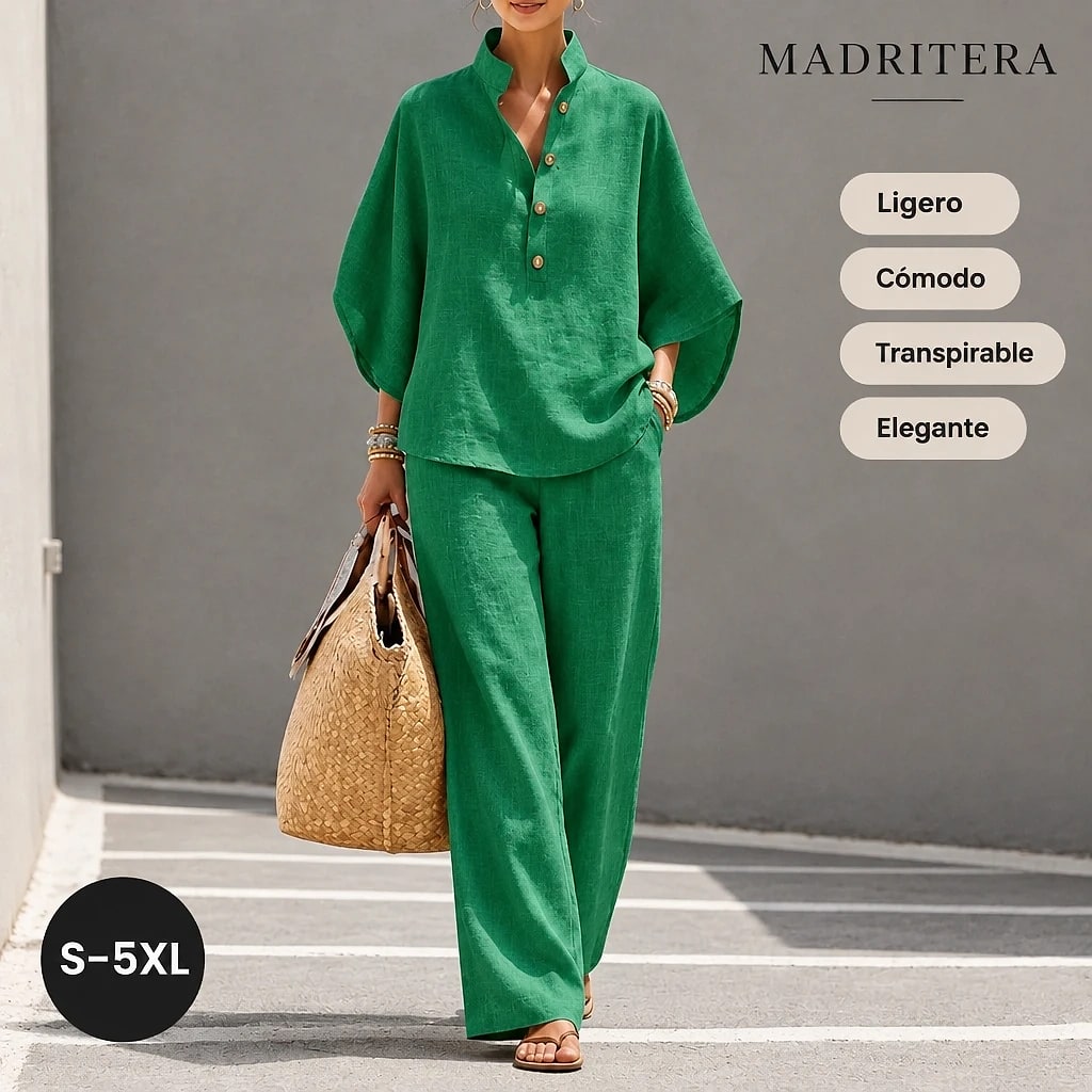 Linaura – Conjunto Mujer Algodón Lino