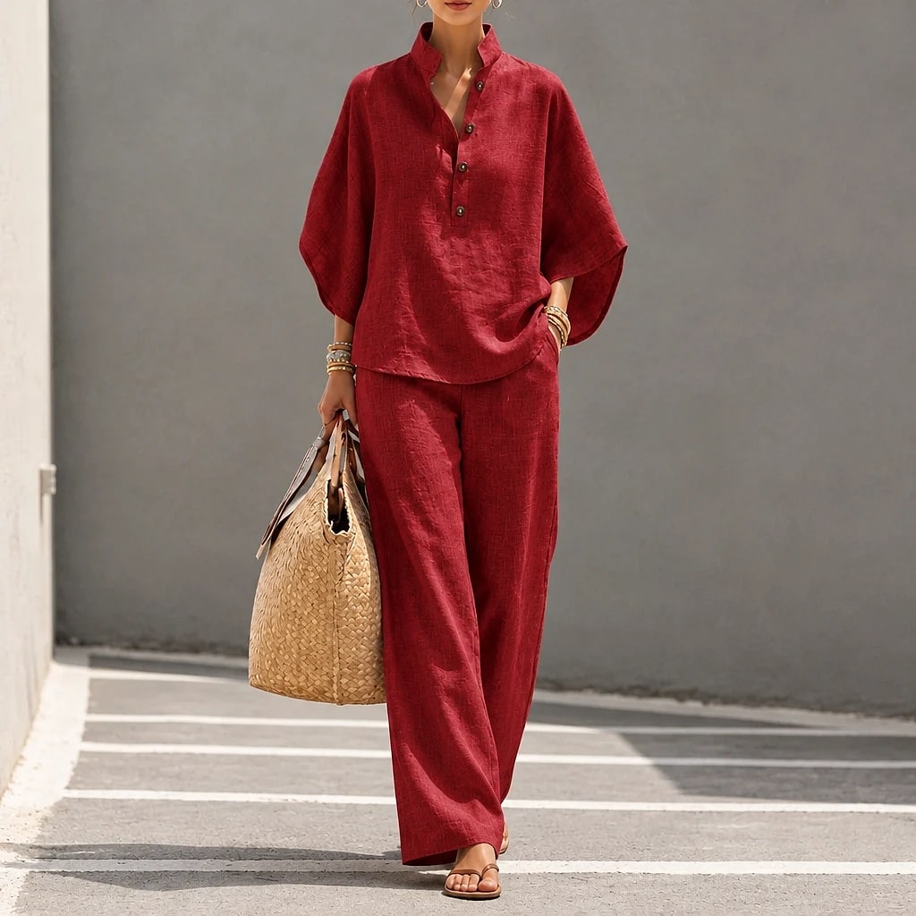 Linaura – Conjunto Mujer Algodón Lino