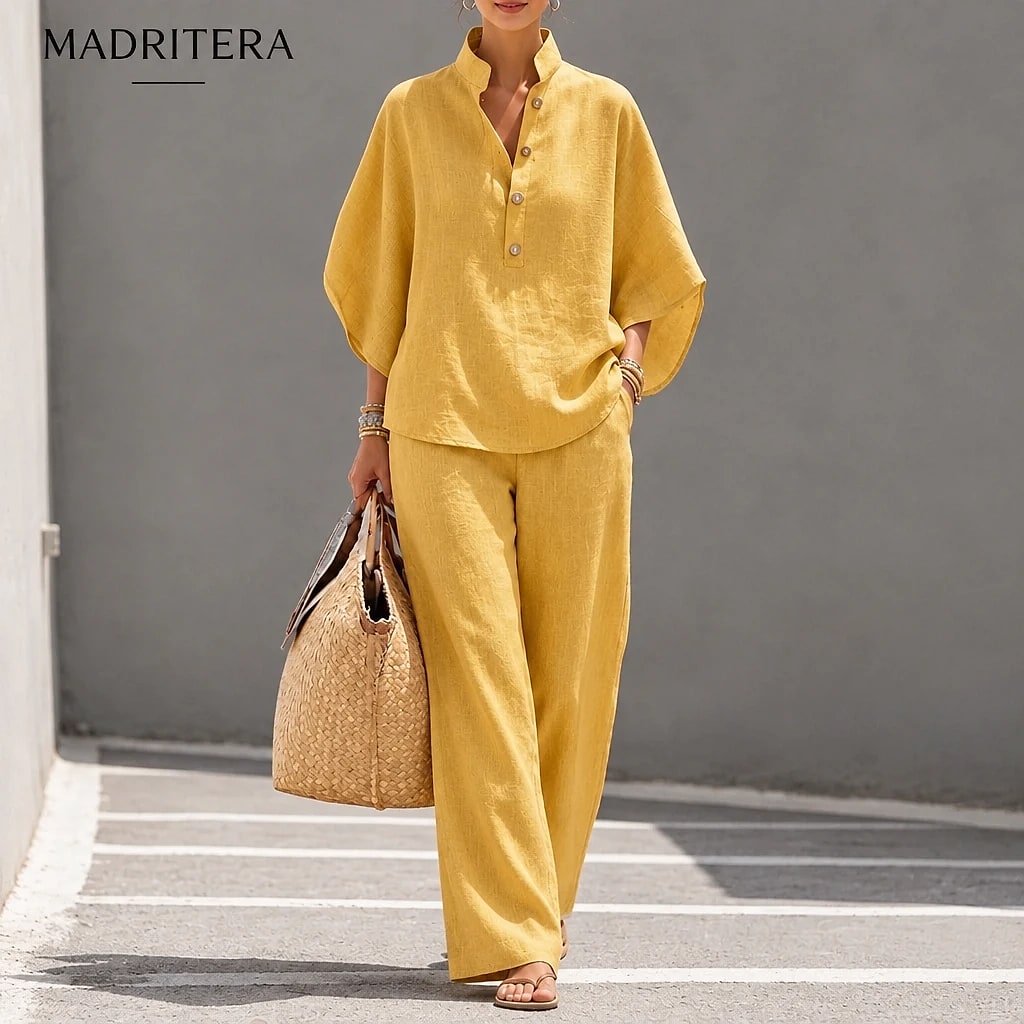 Linaura – Conjunto Mujer Algodón Lino
