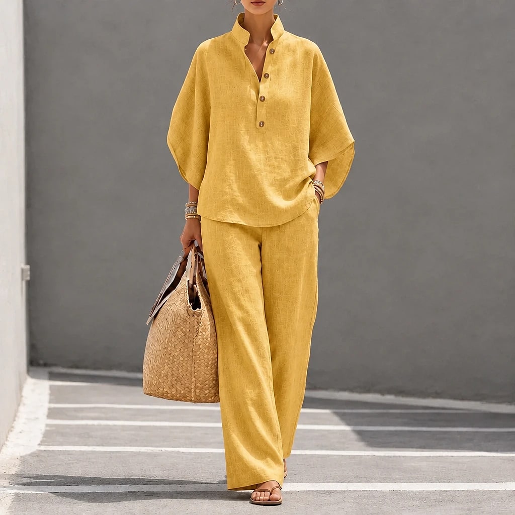 Linaura – Conjunto Mujer Algodón Lino