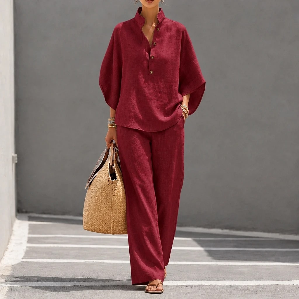 Linaura – Conjunto Mujer Algodón Lino