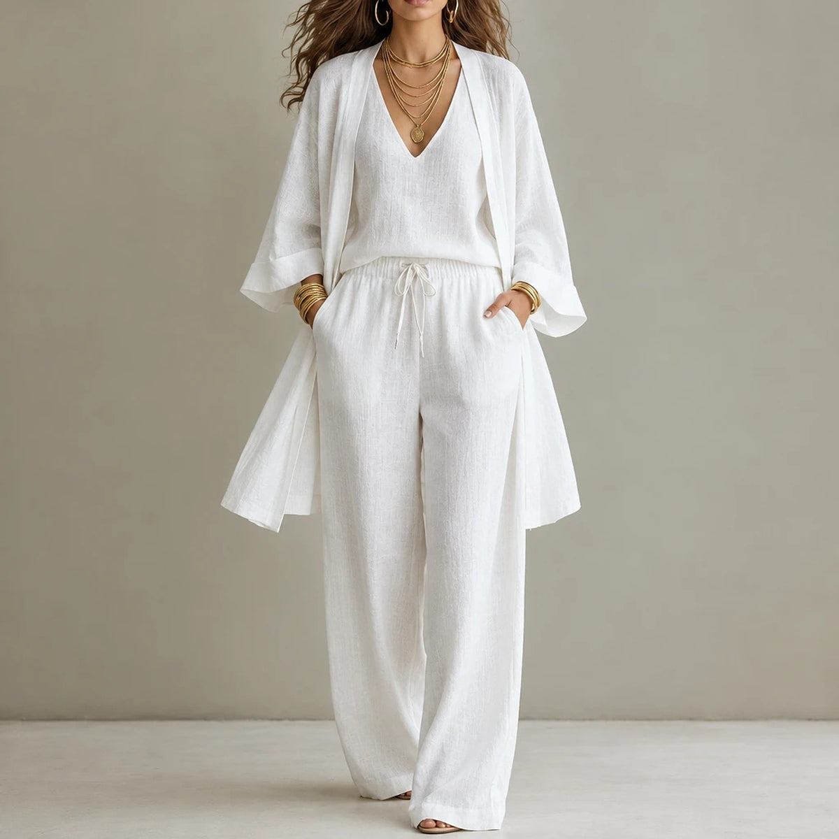 Linvara – Conjunto Lino Tres Piezas