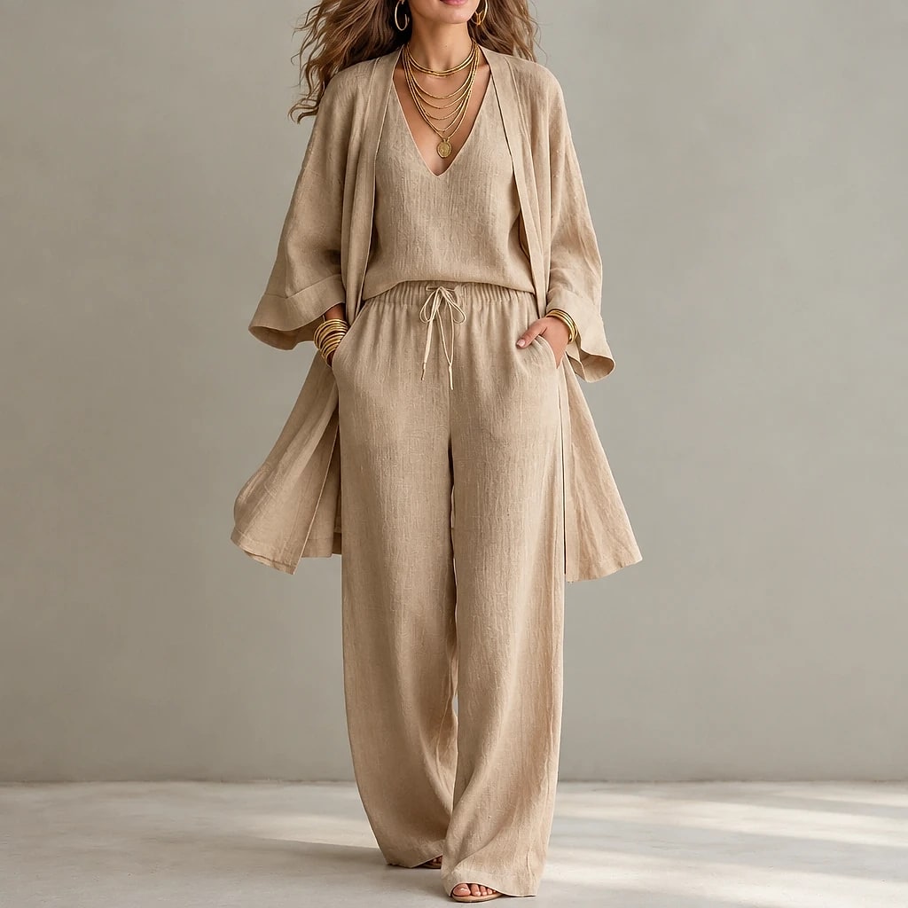 Linvara – Conjunto Lino Tres Piezas