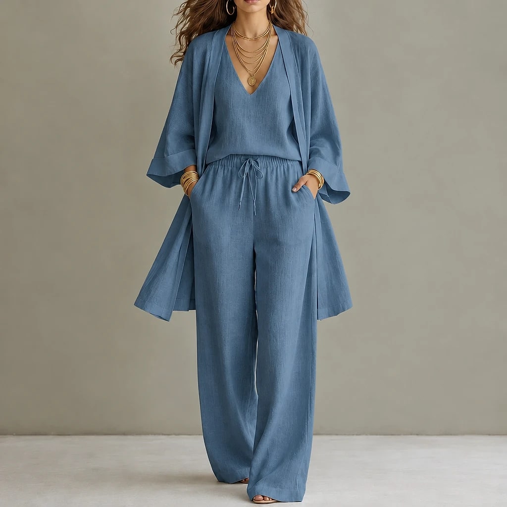Linvara – Conjunto Lino Tres Piezas