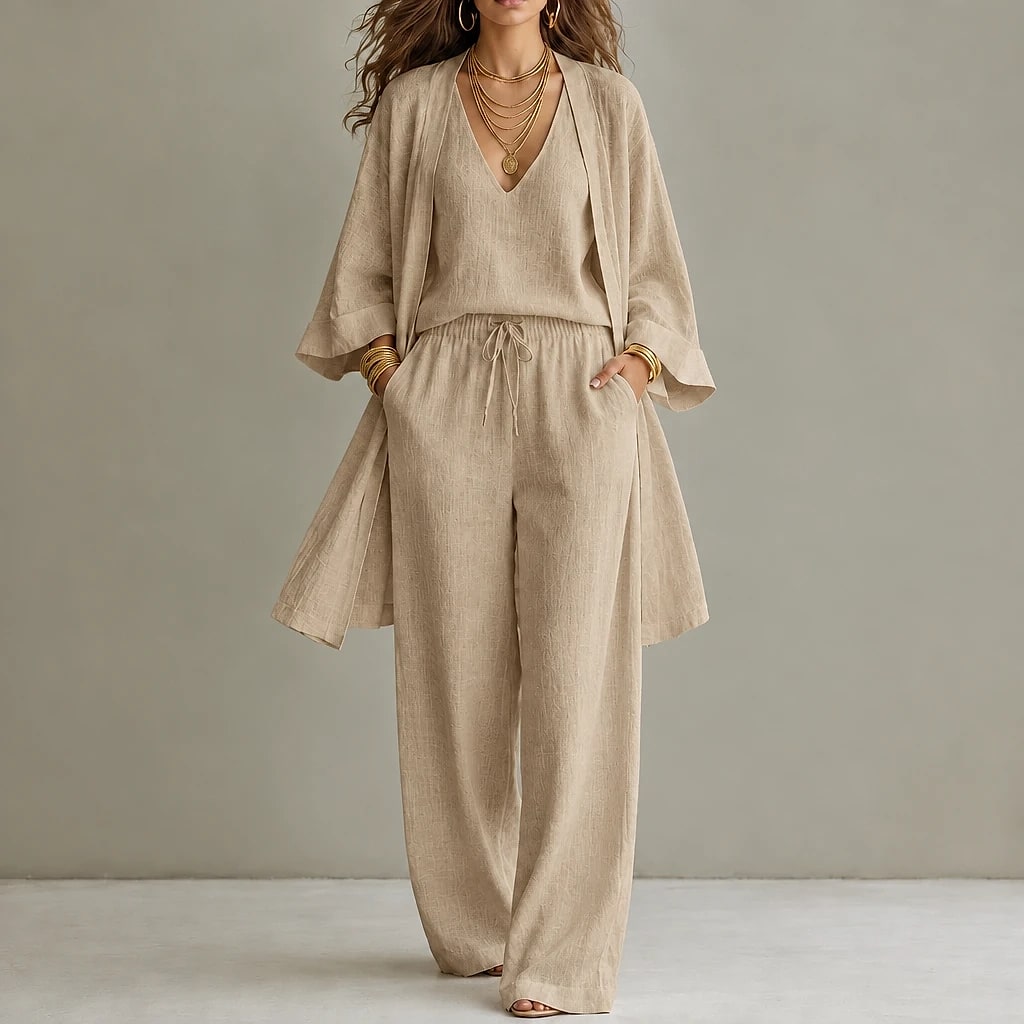 Linvara – Conjunto Lino Tres Piezas