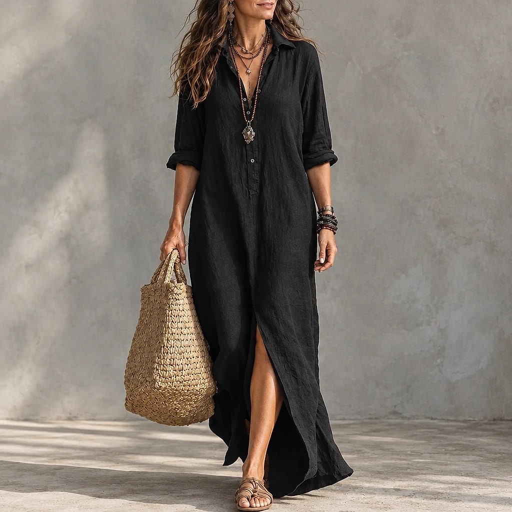 Luriana – Vestido Largo Fluido Elegante