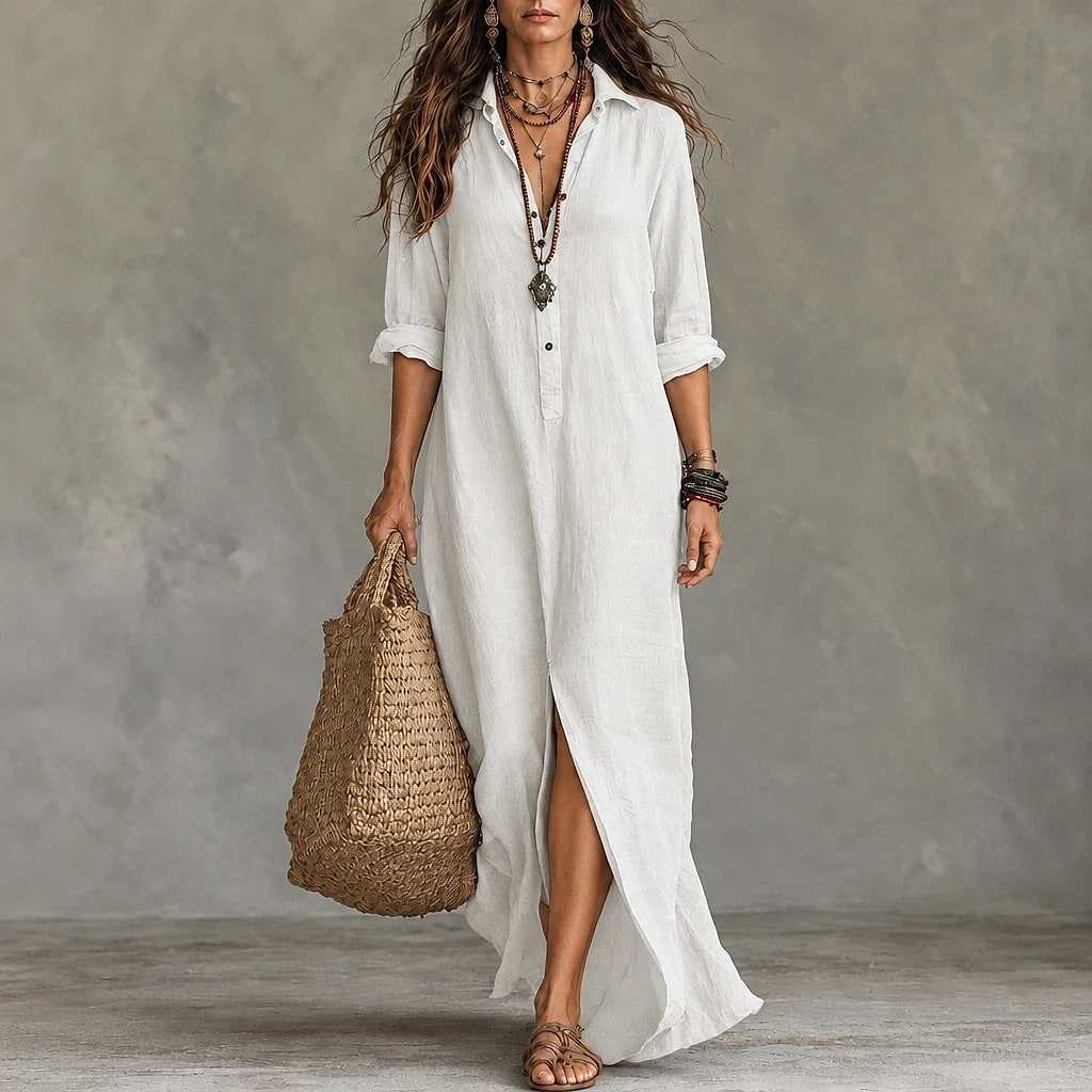 Luriana – Vestido Largo Fluido Elegante