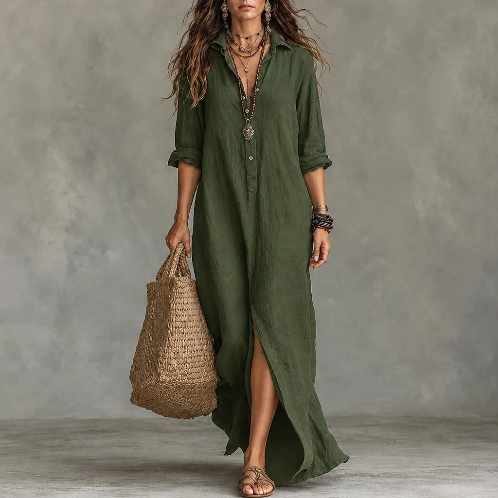 Luriana – Vestido Largo Fluido Elegante