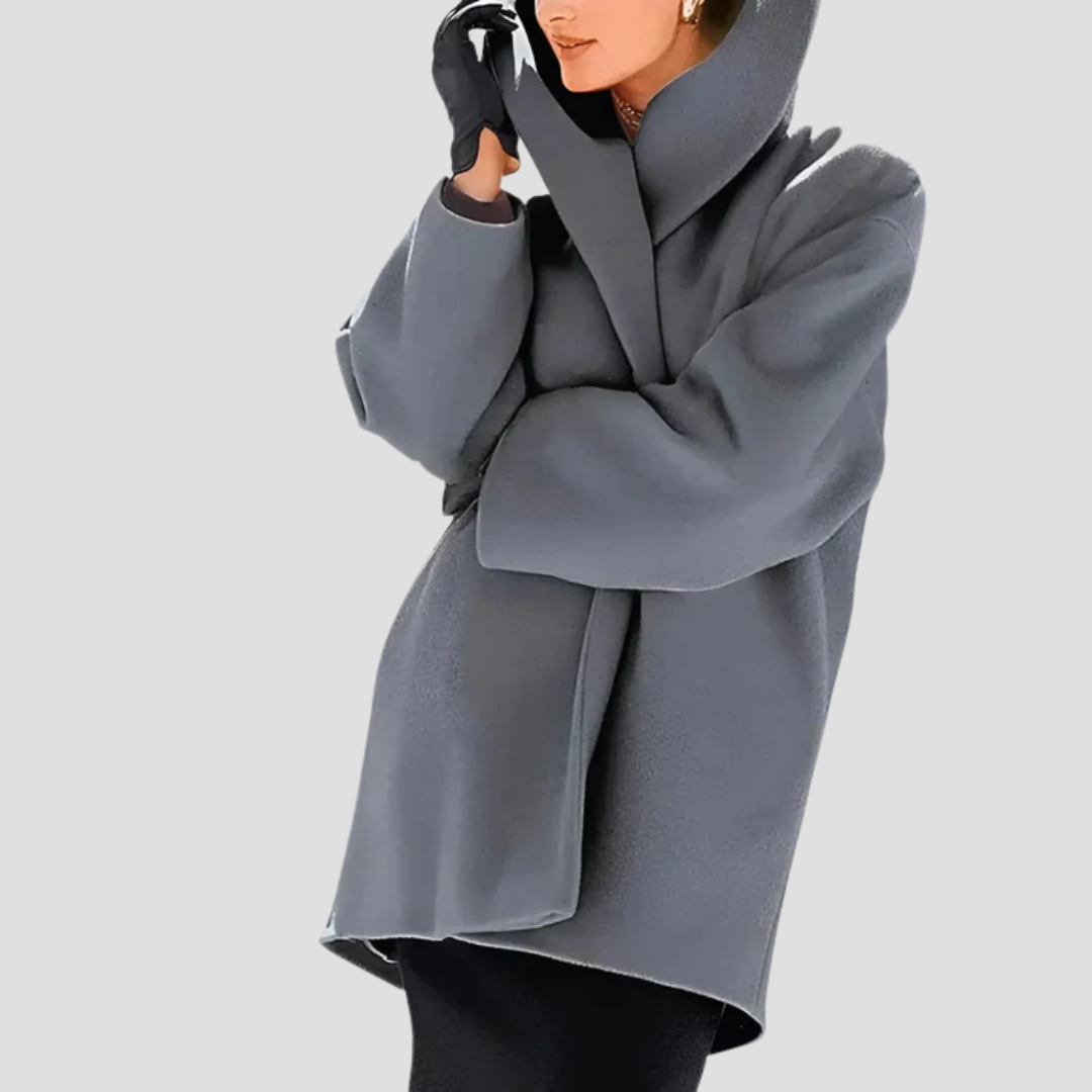 Abrigo con capucha - Caliente y elegante para invierno