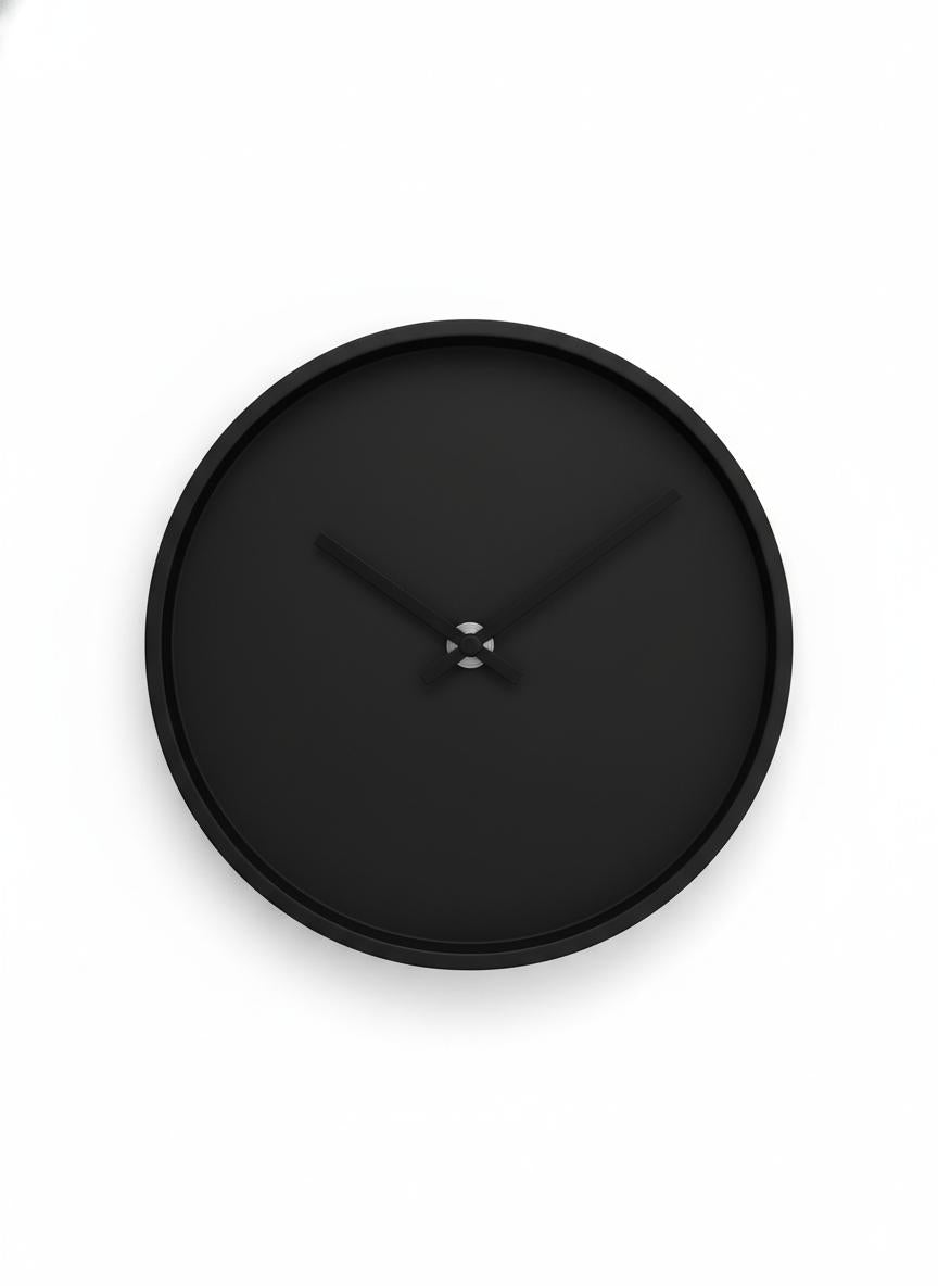 Reloj de Pared Negro Moderno