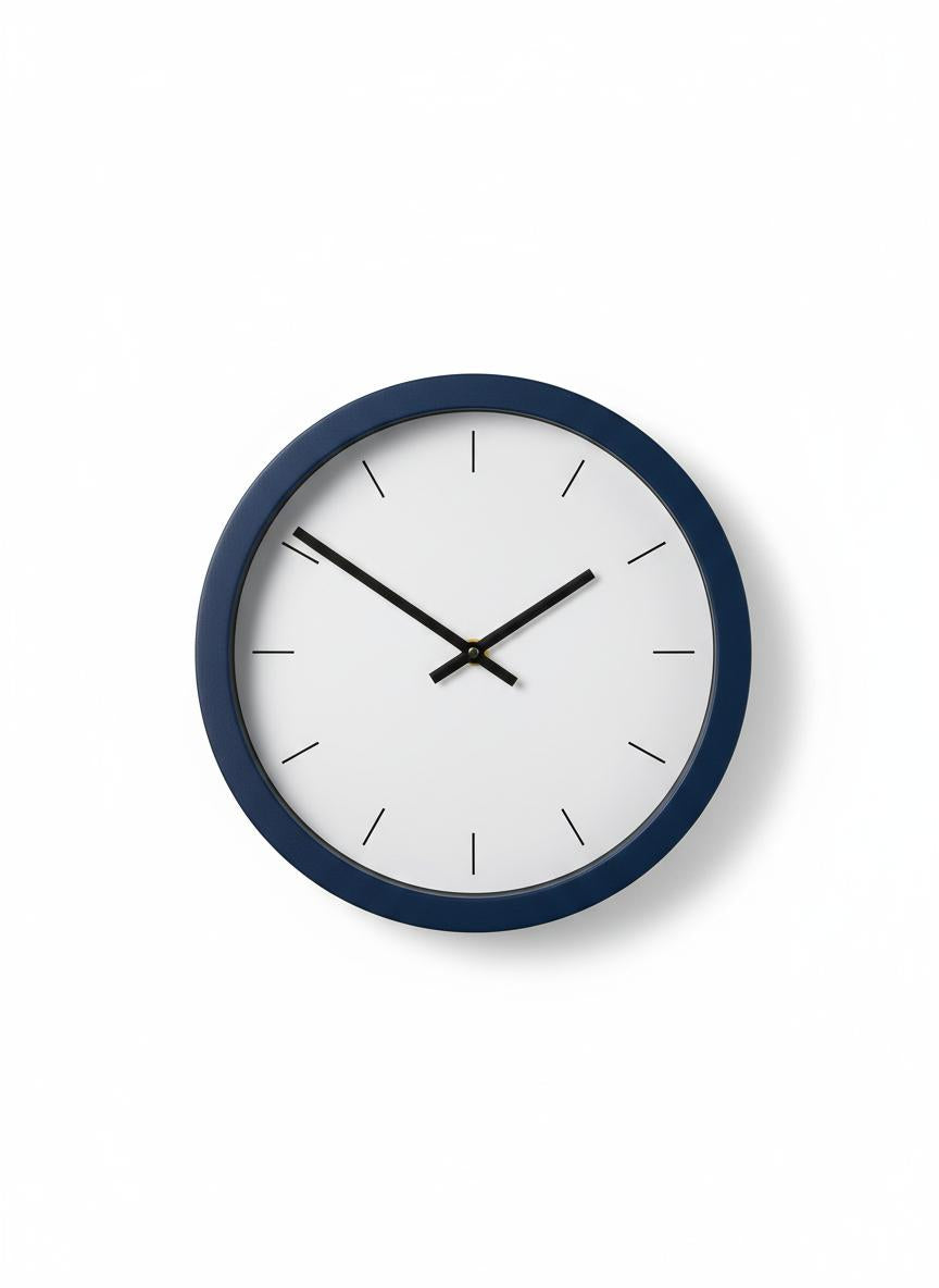 Reloj de Pared Redondo Azul Marino