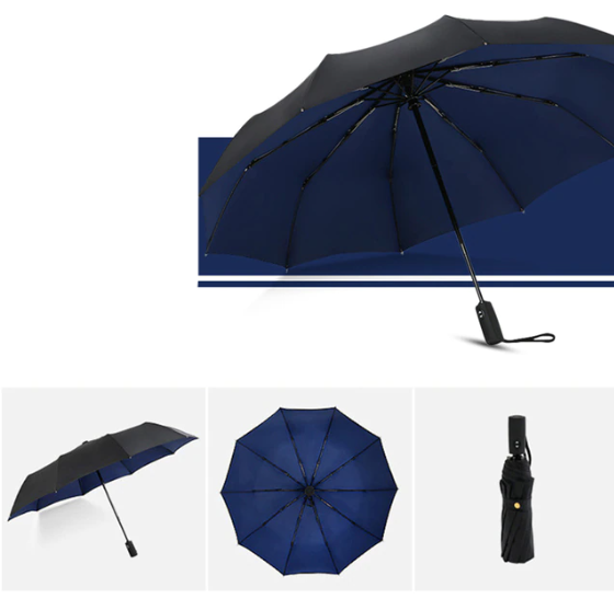 Paraguas tormenta antiviento - plegable y robusto