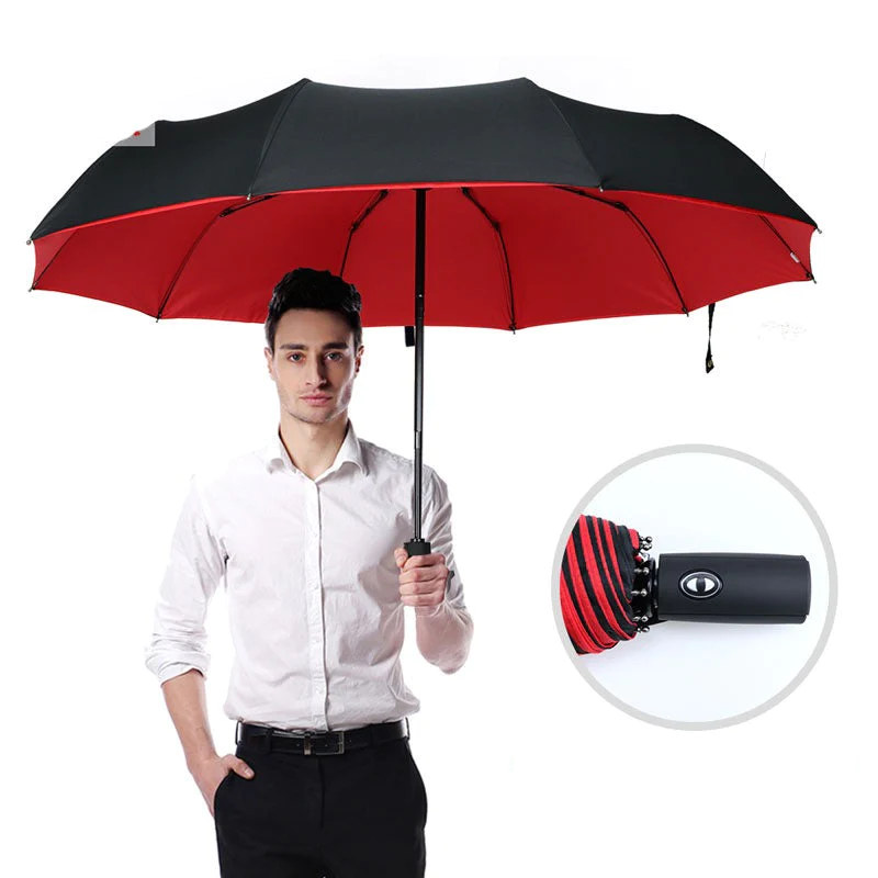 Paraguas tormenta antiviento - plegable y robusto
