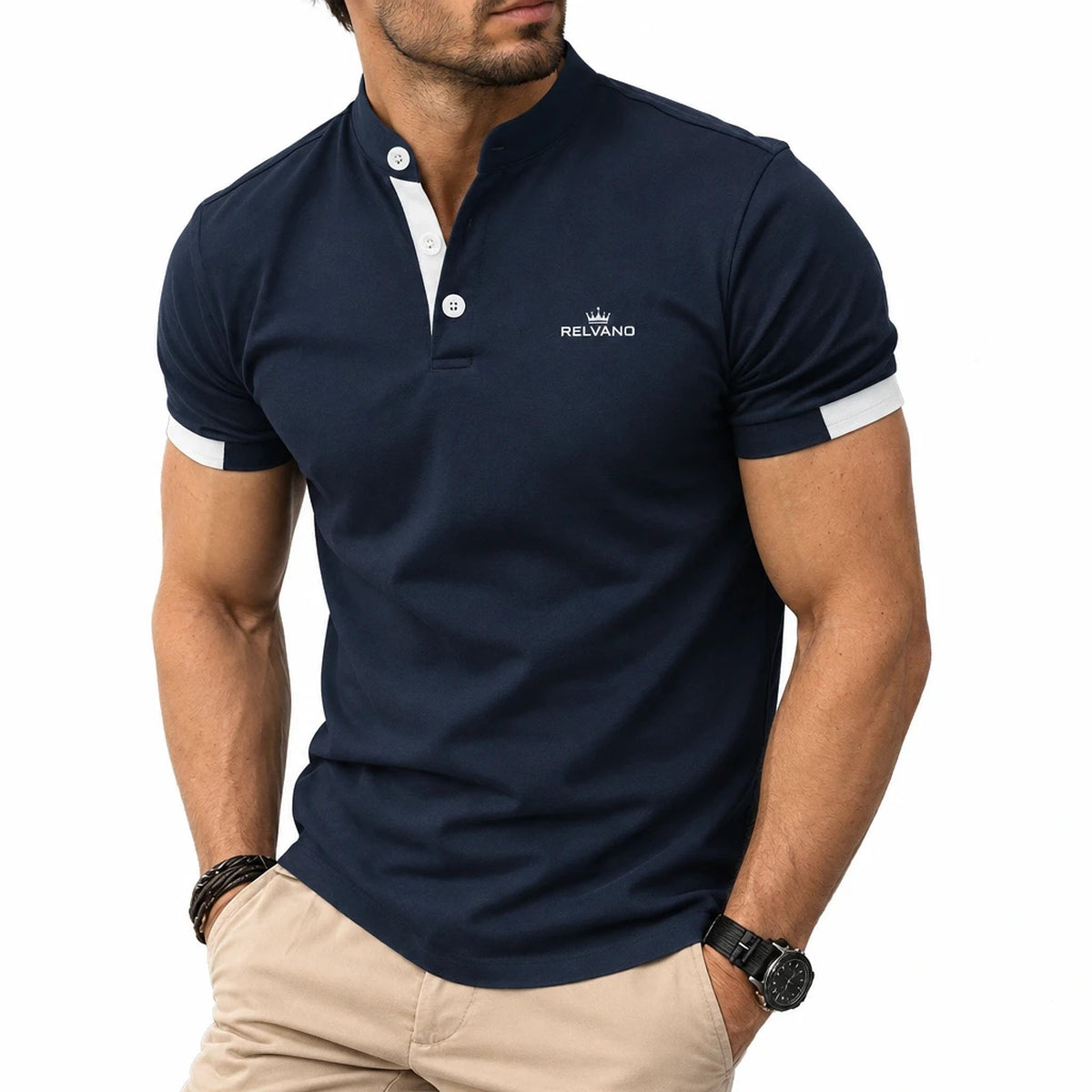 Relvano – Polo Masculino Cuello Mao