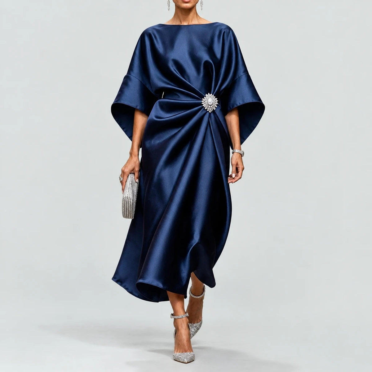 Saoriel – Vestido Midi Satinado