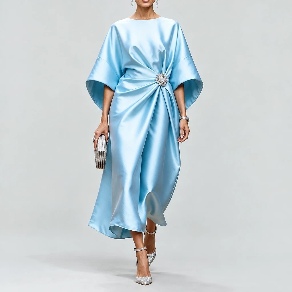 Saoriel – Vestido Midi Satinado