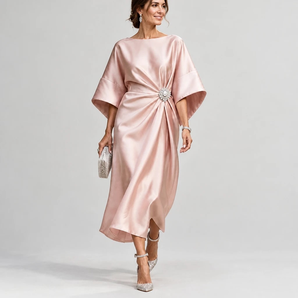 Saoriel – Vestido Midi Satinado