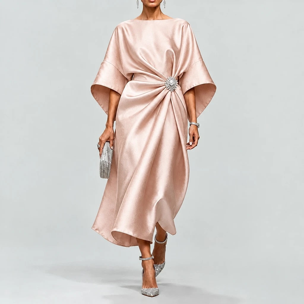 Saoriel – Vestido Midi Satinado