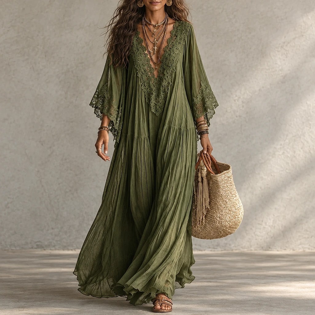 Sérvola – Vestido Maxi Bohemio
