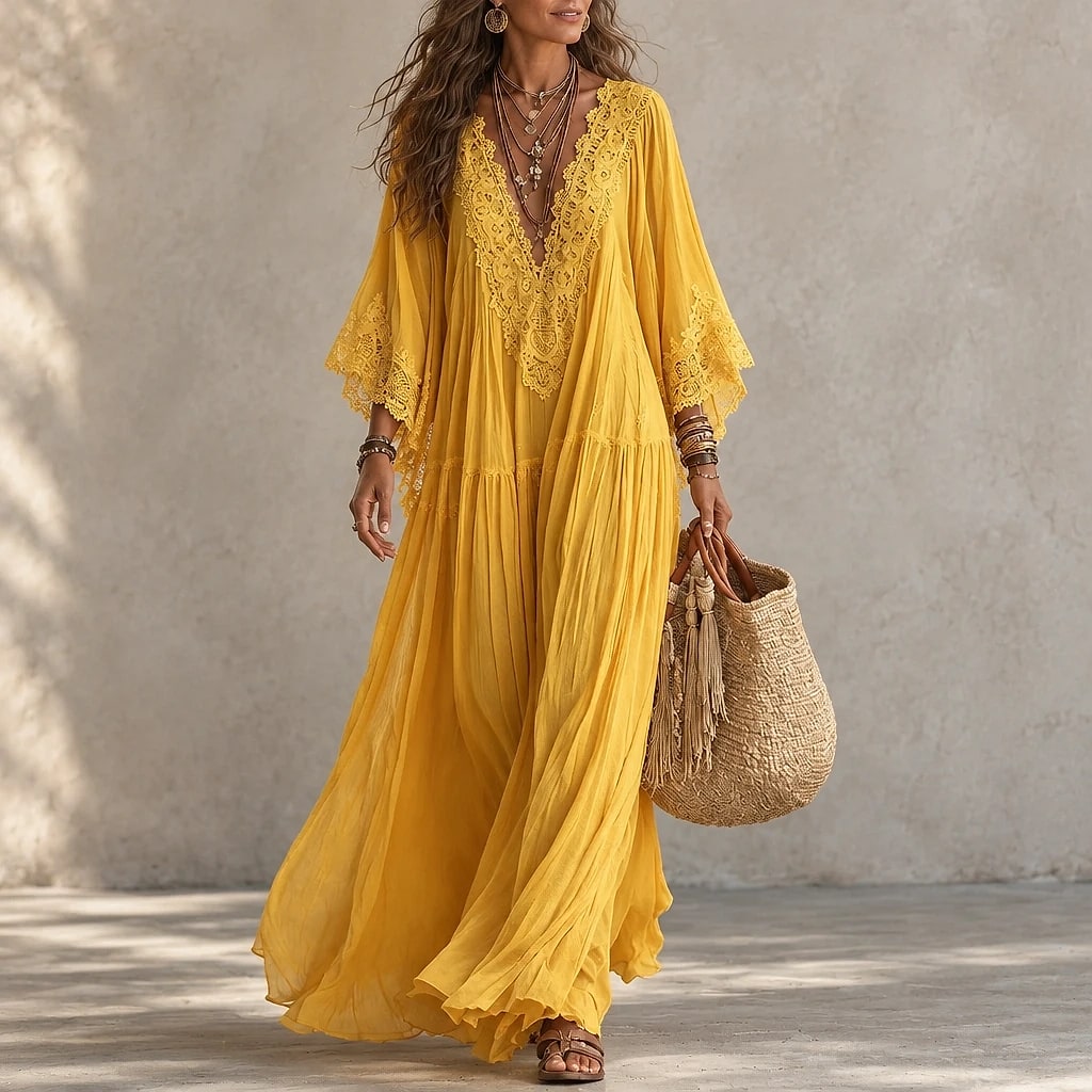 Sérvola – Vestido Maxi Bohemio